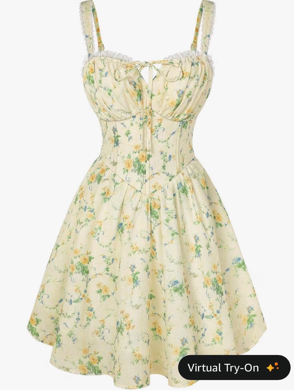 Scarlet Darkness Womens Floral Corset Dress Summer Mini Sundress XL